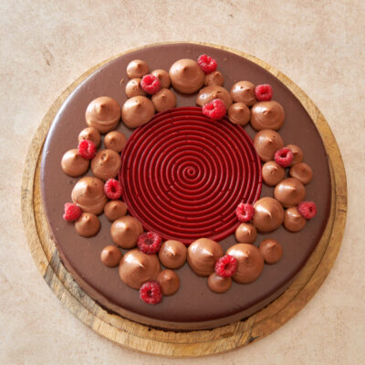 Torta mousse malina